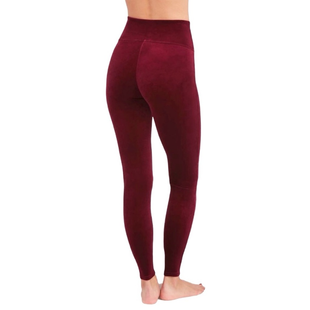 Spanx Velvet Leggings – Rich Burgundy – Size 1X - Picture 5 of 15